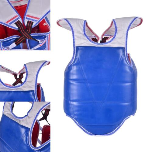 Karate Chest Guard Sanda Martial Arts Taekwondo Reversible Chest Protector - Picture 34 of 47