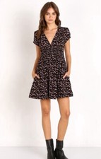 FREE PEOPLE Pretty Baby MINI DRESS OPEN BACK Sz Small