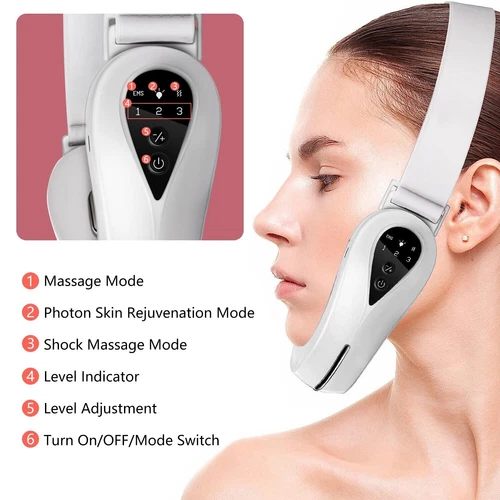 Electric V Face Lifting Device Photon Therapy Double Chin Remove Cheek Lift Belt - Picture 6 of 9