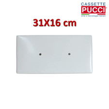 Pucci - Placca bianca di ricambio per cassetta rame pulsante basso - 80009066