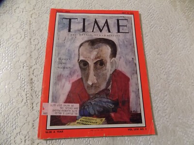 Time The Weekly News Magazine Frances Andre Malraux Vol LXVI No 3 July 18 1955