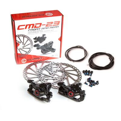 Clarks Mechanical Disc Brake Set MTB Hybrid Lightweight 160mm Rotoren und Züge