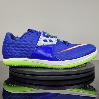 Nike High Jump Elite Track Spikes Shoes Racer Blue 806561 400 Men's Sz 6.5