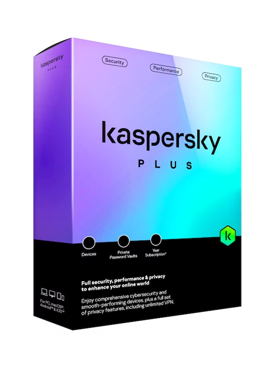 Kaspersky Plus 2024 Security 3 Device 1 Year Unlimited VPN Same Day UK eBay