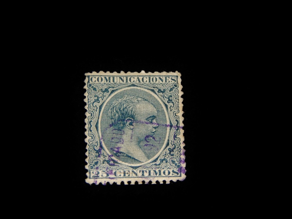 クイーンマザー 記念切手 Vintage Stamp, SPAIN, 1889 KING ALFONSO XIII 25 CENTIMOS