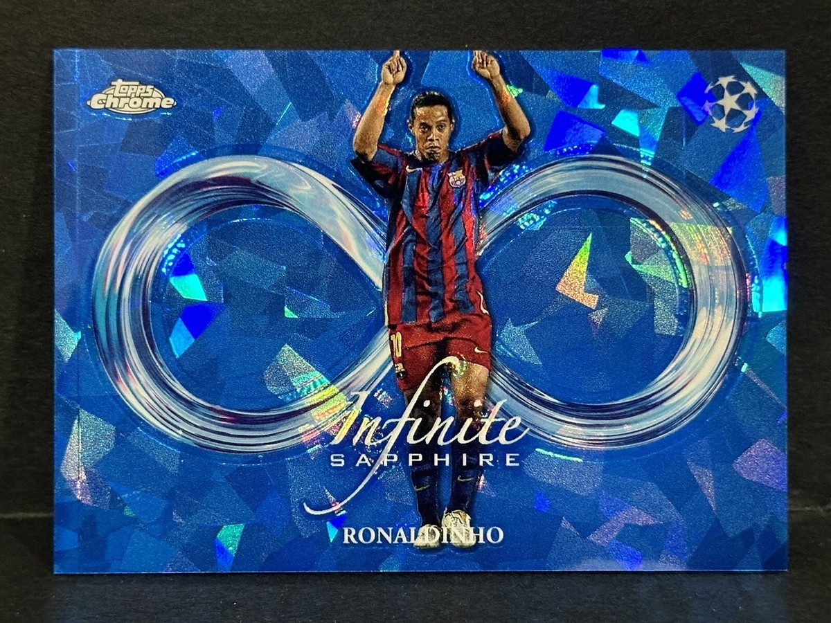 2023-24 Topps Chrome Sapphire UCC Barcelona Ronaldinho Infinite 