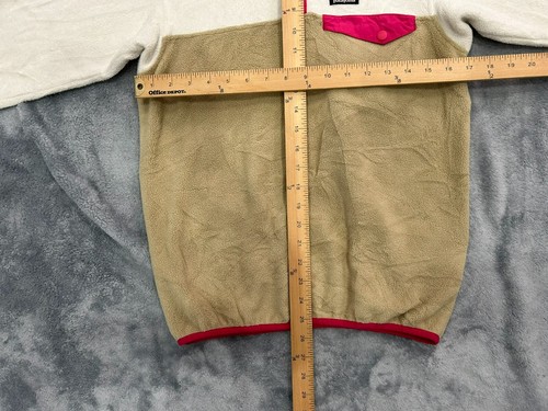 PATAGONIA SYNCHILLA GIRLS JACKET EXTRA LARGE (14) BEIGE SNAP T FLEECE - Picture 4 of 6