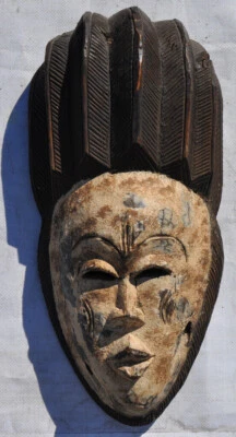 Afrikanische Maske Handarbeit  - Bild 1 von 4