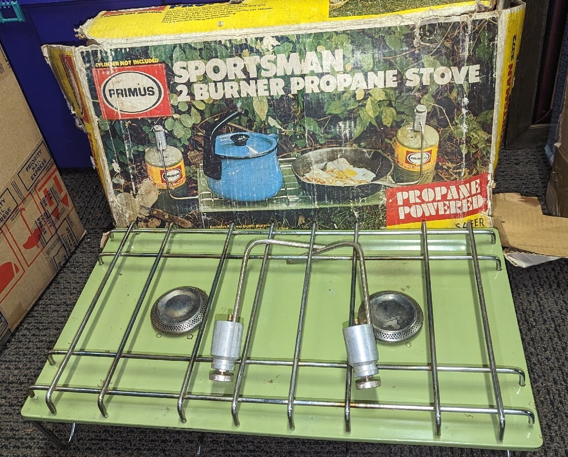 Vintage Primus Sportsman 2-Burner Propane Camp Stove 2372 in Original  Box