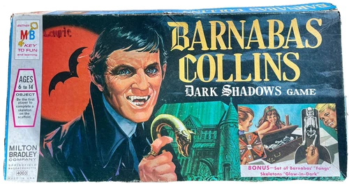 1969 BARNABAS COLLINS DARK SHADOWS BOARD GAME BOX ONLY, MILTON BRADLEY, VAMPIRE