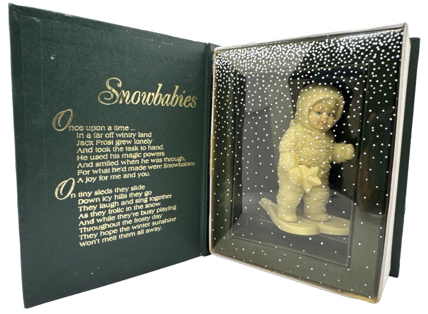 Snowbabies Figurine in Book Box Display - “Once Upon a Time” Poem - Pre-owned