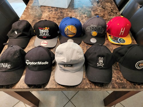 lot - 10 hats/caps/snapbacks (NBA, Nike, TaylorMade, Golf, Stussy, etc.)
