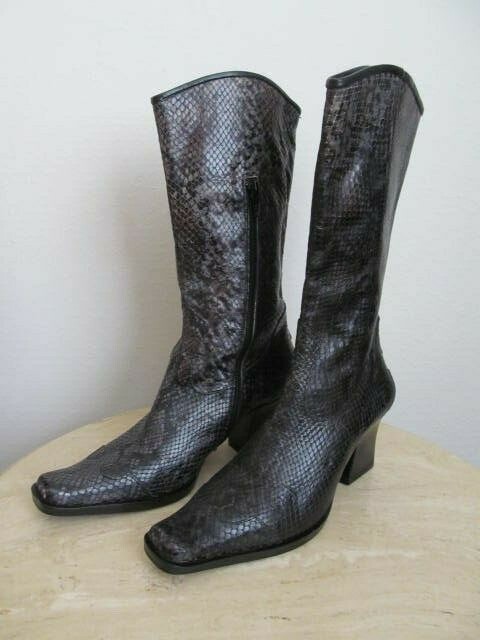 Nine West Boots Fashion Western Multicolor Snake Embossed