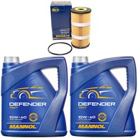 MotoröL Set Mannol 10W-40 API SN 8 Liter + ÖLfilter FüR Nissan Primastar Bus X83