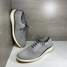 Cole Haan Men's Grand Troy Knit Ox Oxford Gray Knit Dress Sneaker Shoes Sz 9