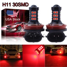 2x H11 H8 H9 H16 3030 30smd Led Fog Light Bulb Conversion Kit Upgrade Super Red