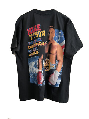 Vintage Mike Tyson Rap Tee Sz XL Holyfield Foreman Rap Shirt | eBay