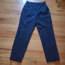 Pendleton Womens Pleated Dress Pants Blue High Rise Pockets 100 Wool Sz 8