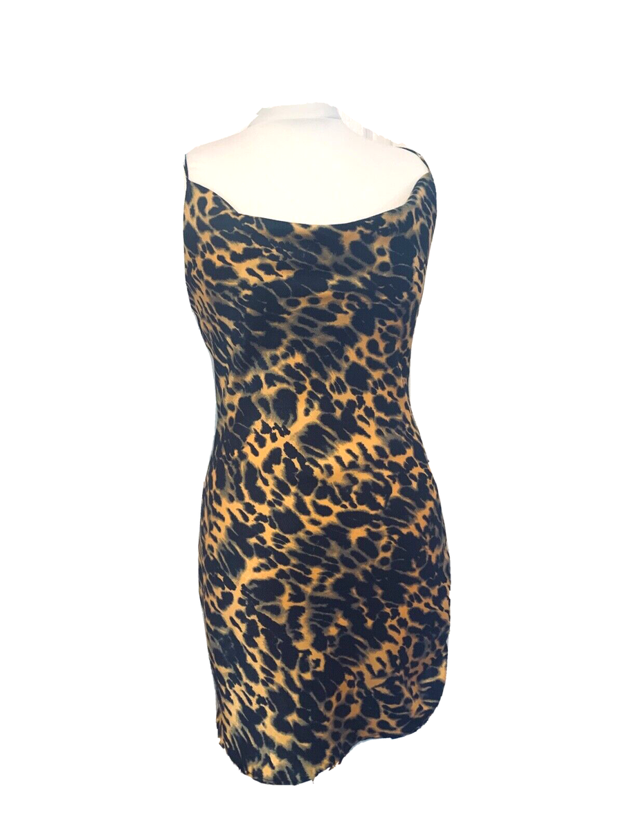 Topshop Petite Topshop Gold Slip Dress Topshop Petite Tie Back