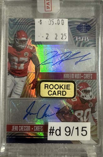 2017 KAREEM HUNT AUTO RARE LIMITED TOLEDO CHIEFS 42 LOT + SIGNED JERSEY RPA - Picture 22 of 23