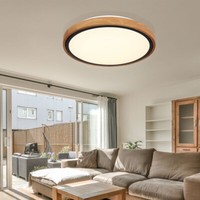 Deckenleuchte Holzlampe Wohnzimmerleuchte Led Cct Rund Schwarz Weiß KüChenlampe