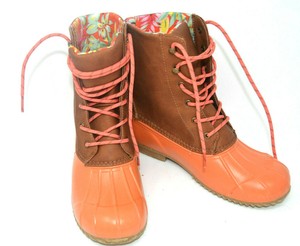 floral duck boots