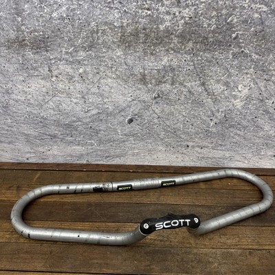 Guidon Vintage Scott AT2 ATB Bull Bar - Argent, VTT Années 90, 550mm, 250g