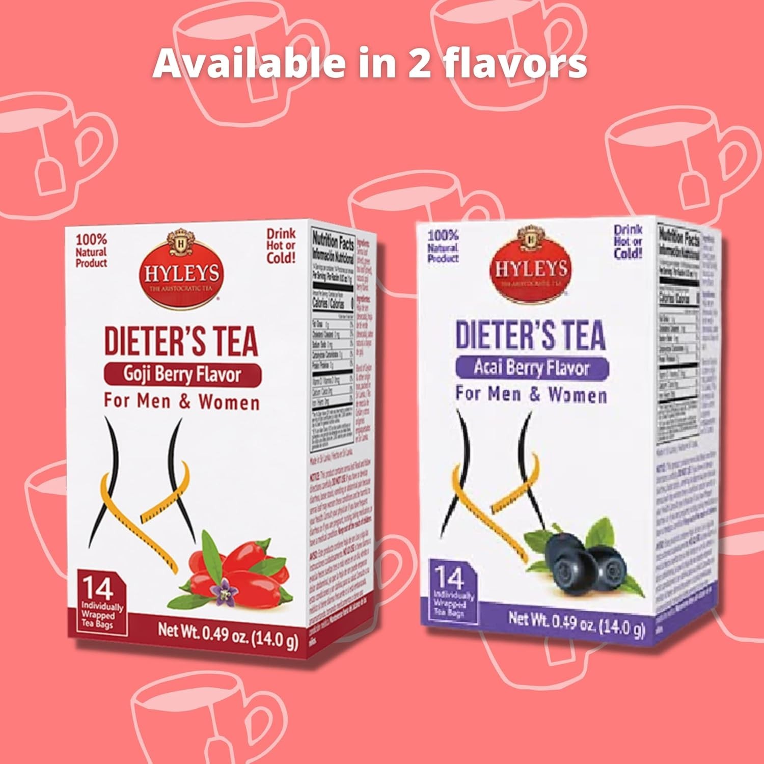 Green Detox Tea with Goji Berry - 14 Bags for Effective Slimming & Cleansing