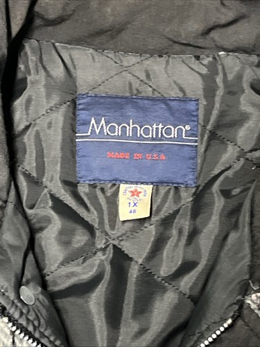 Vintage Manhattan Light Herren Bomber Pea Coat Style Jacke Gr. 48 (med) Wolle - Bild 6 von 9