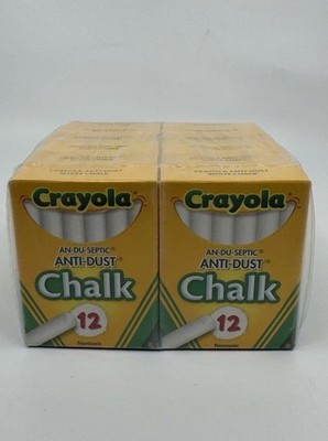 Crayola,  White Chalk,  12-Boxes, 12-Sticks per box, Total 144-Sticks, Non-Toxic
