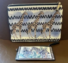 Brighton Leather cosmetic bag & wallet/credit cards  Africa StoriesGiraffe