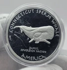 2018 Mohegan Sovereign Connecticut Sperm Whale 1 oz .999 Fine Silver Proof Coin