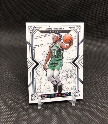 2021-22 Obsidian Jrue Holiday CONTRA WHITE PULSAR ELECTRIC ETCH SSP CASE HIT #58