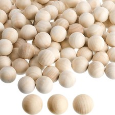 AUXBC 100 PCS 12MM Wooden Balls, Small Round 1/2 Inch inch
