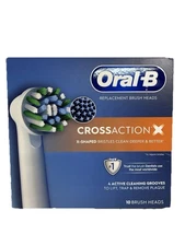 Oral-B Cross Action X - Replacement Brush Heads-  10 Count  NEW OPEN BOX