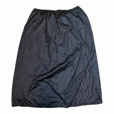 Vintage Wonder Maid Black Slip Skirt With Slit Large 27 Union Made USA