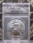 2017 "W" Burnished American SILVER Eagle $1 ANACS SP70 #0135 First Strike ECC&C