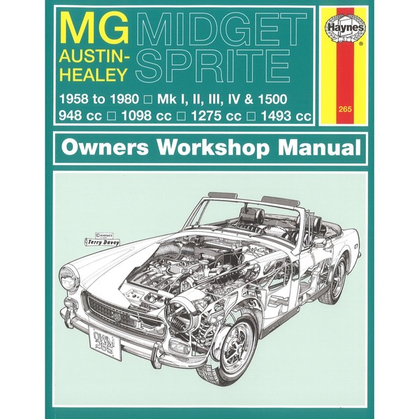 Mg Midget Austin-Healey Sprite 1958-1980 Mk I Ii Ii Iv Reparaturhandbuch Haynes-image
