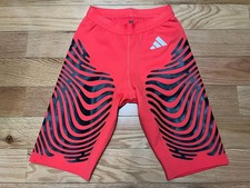 Adidas ADIZERO Rheon Pro Elite Women Running Half Tights Red Size XS IX8977 NWT