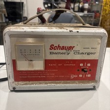 Schauer B6612 Vintage 6 Amp 6 Volt 12 Volt Battery Charger - Tested Working Schauer B6612 Vintage 6 Amp 6 Volt 12 Volt Battery Charger - Tested Working