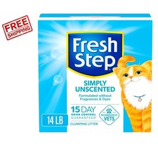 Activated Charcoal Unscented Clumping Cat Litter - 14 lb Box for Odor Shield