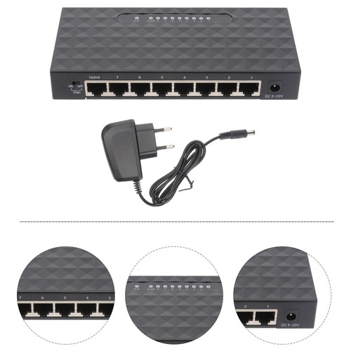 1 stück 8 Ports Ethernet Switch Desktop 100mpbs RJ45 Network Splitter Adapter - Bild 5 von 12