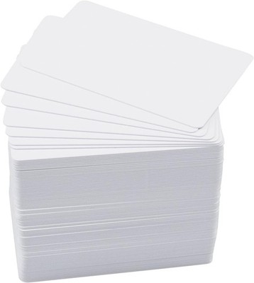 100 Pack Premium Blank PVC Cards, CAETOUNG CR80 30 Mil Graphic Quality