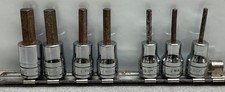 Snap-on 7 Pc. Metric 38 Dr. Hex Bit Socket Driver Set 18-38 W Rail