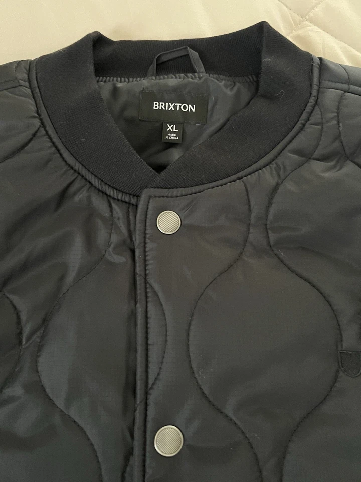 Brixton Mfg. Men's Dillinger Quilted Bomber Jacket Black Size XL BNWT - Image 4 of 4