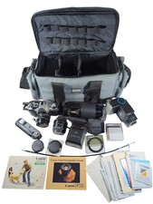 Canon AE-1 Program 35mm SLR Kit FD 50mm 2 Lenses Winder Flash Manuals
