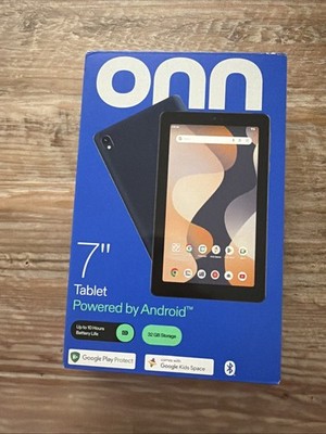 onn 7'' 2024 Tablet 32GB 3GB RAM WiFi Android 7-Inch Tablet 8-Core Indigo Blue
