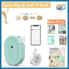 N12 Bluetooth Label Maker Portable Thermal Printer with Templates Green