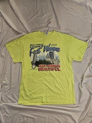 2014 Fort Wayne Great American Cleanup T Shirt Mens L Keep America Beautiful