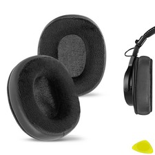 Geekria Velour Ear Pads for SONY MDR-7506, MDR-V6, MDR-V7 Headphones Black 